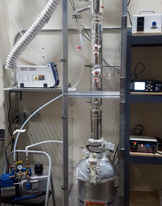 Distillation column equipment